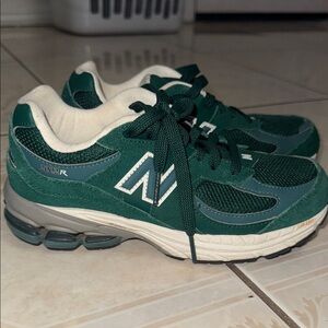 New Balance Green and White Sneakers